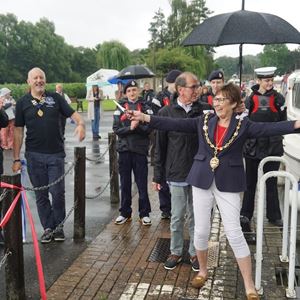 Mayor of Maidstone Fay Gooch officially reopening Allington Lock